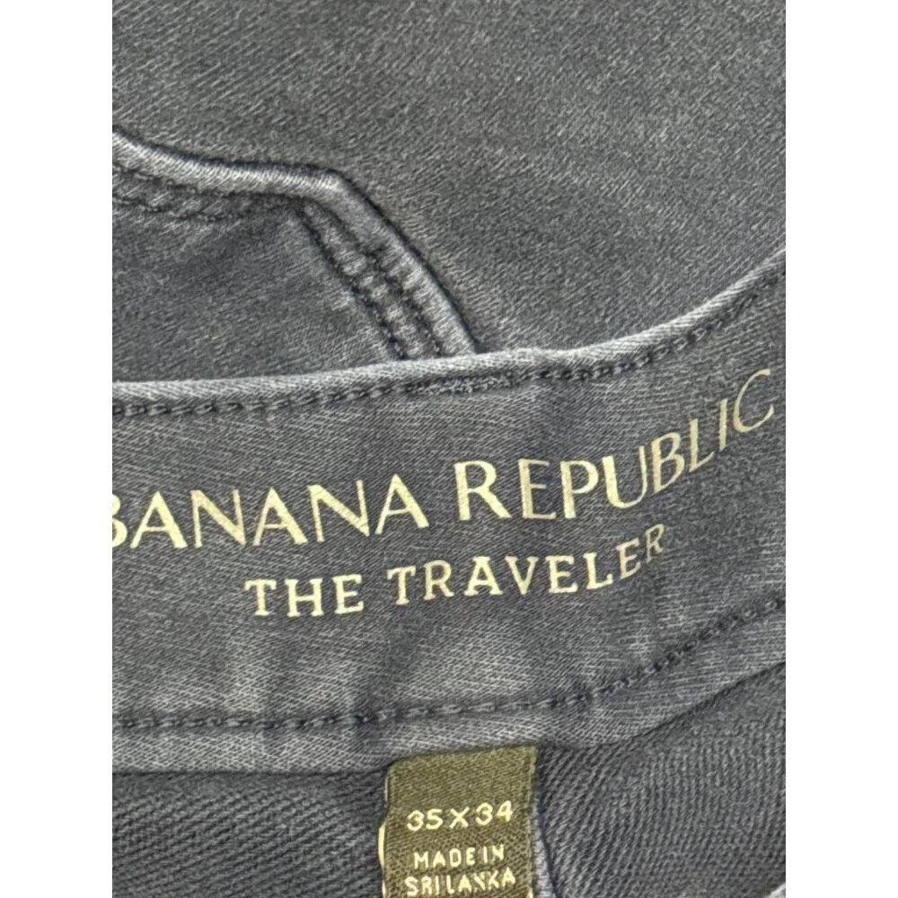 Banana Republic Men's Jeans The Traveler Slim Fit Blue Cotton Size 35 Pants